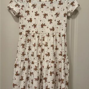 White Airy flow Sundress with white slit underneath.